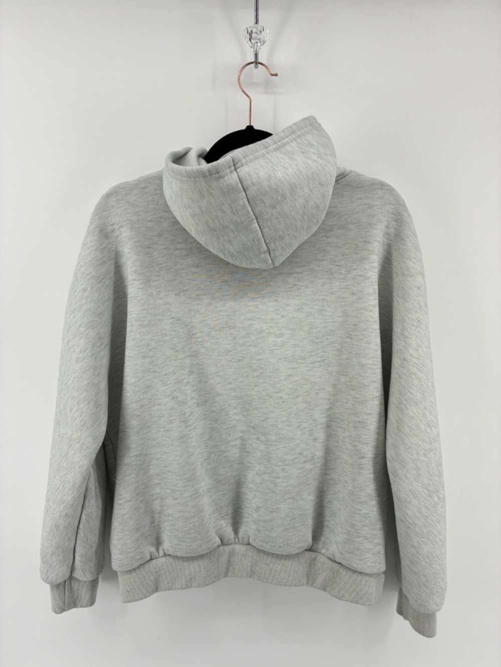 Grey Lightweight Hoodie Minimalist Streetwear Y2K - Picture 3 of 6